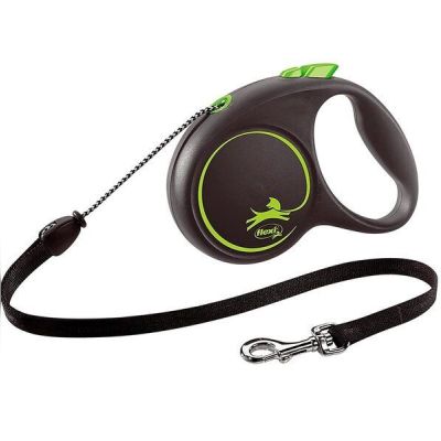 Поводок-рулетка Flexi Black Design M до 20 кг 5 м зеленый