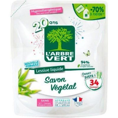 Гель для стирки L'Arbre Vert Растительное мыло дойпак 1.53л