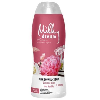 Молочный крем-гель для душа Milky Dream Дамасская роза и ваниль 300мл