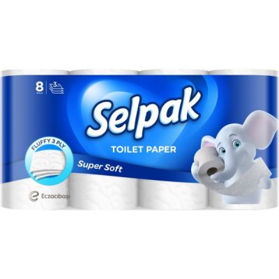 Туалетная бумага Selpak трехслойная 8шт