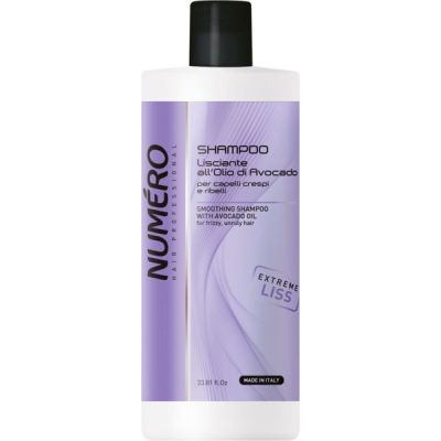 Шампунь для волос разглаживающий Brelil Numero Smoothing Shampoo с маслом авокадо 1л