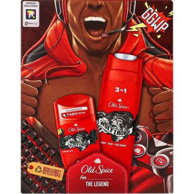 Подарочный набор Gamer Wolfthorn Гель для душа Old Spice 3в1 250мл + Твердый дезодорант 50мл