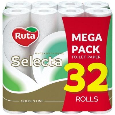 Бумага туалетная Ruta Selecta 3 слоя 32шт