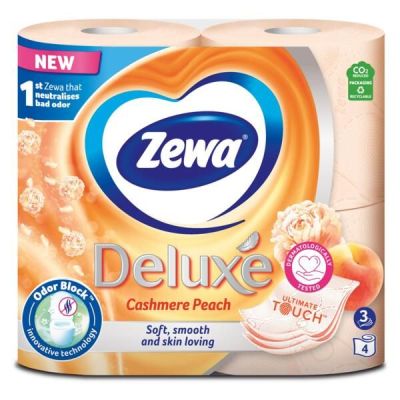 Туалетная бумага Zewa Deluxe Персик 4шт