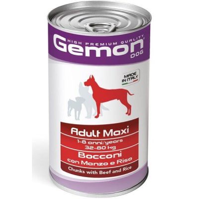 Влажный корм для собак Gemon Dog Maxi adult с говядиной и рисом 1.25 кг
