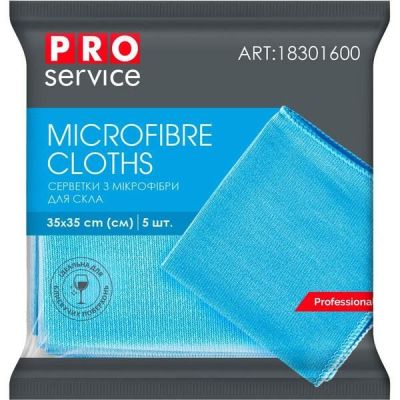 Салфетки из микрофибры для стекла Pro service Standard 5шт