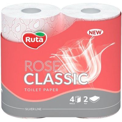 Бумага туалетная Ruta Classic Rose 2 слоя 4шт