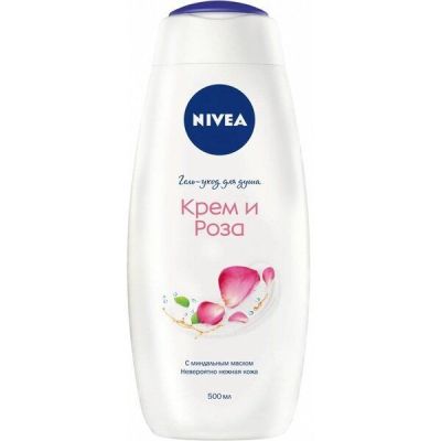 Гель-уход для душа Nivea Крем и Роза с маслом миндаля 500мл