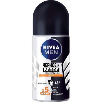 Антиперспирант Nivea Men Черное и Белое Невидимый Extra Шариковый 50мл