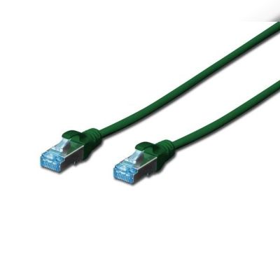 Патч-корд DIGITUS cat.5e, SF-UTP, 1м, AWG 26/7, зеленого цвета