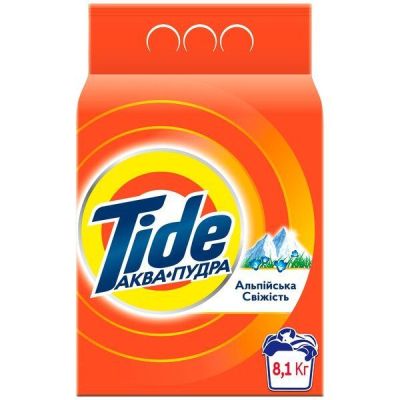 Стиральный порошок Tide Аква Пудра Альпийская свежесть Автомат 8.1кг
