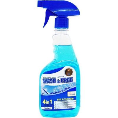 Средство для мытья стекол и зеркал Wash&Free 500мл