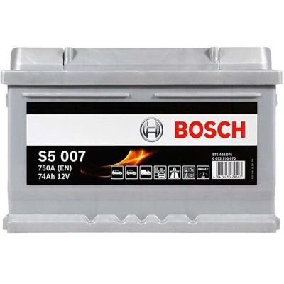 Автомобильный аккумулятор Bosch 74Ah-12v (S5007), R+, EN750 (5237437140) (0092S50070)