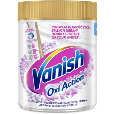 Пятновыводитель и отбеливатель для тканей Vanish Oxi Action порошкообразный Кристальная белизна 470г