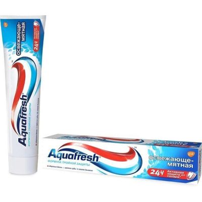 Зубная паста Aquafresh Освежающая-мятная, семейная 100мл