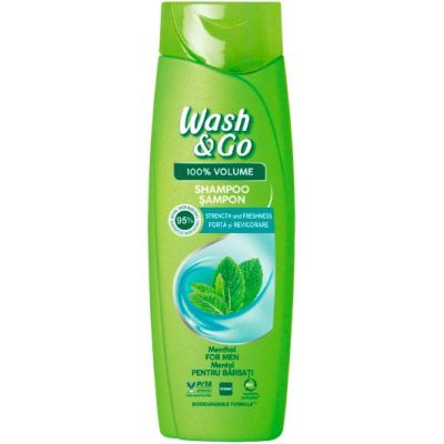 Шампунь для всех типов волос Wash&Go с ментолом 360мл