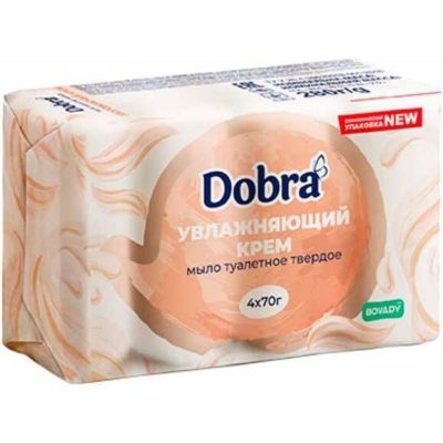 Мыло туалетное Dobra Увлажняющий крем 70г*4шт