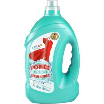 Гель для стирки Power De Luxe для цветных вещей 4л