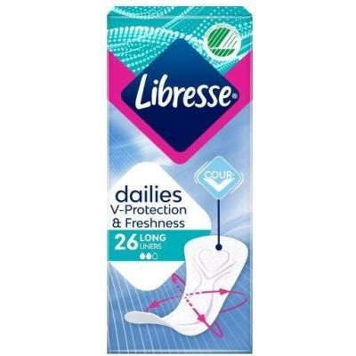 Гигиенические прокладки Libresse Daily Fresh Plus Long 26 шт.