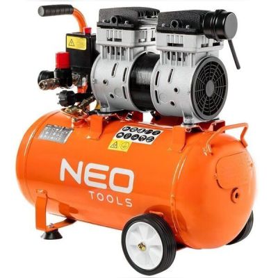 Компрессор Neo Tools, безмасляный, 2-х поршневой, 50л, 1150Вт (12K022)
