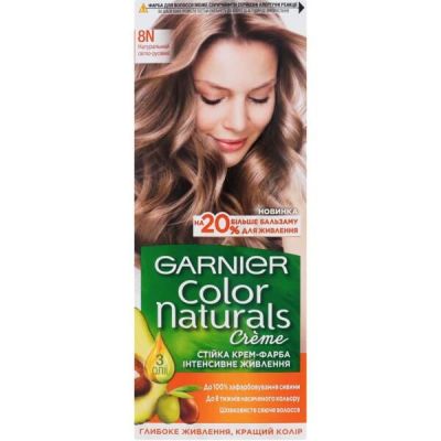 Устойчивая краска для волос Garnier Color Naturals интенсивное питание 8N Натуральный светло-русый