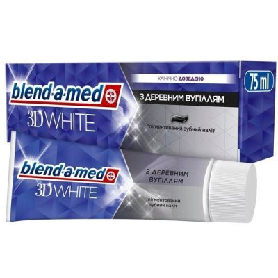 Зубная паста Blend-a-med 3D White Древесной уголь 75мл