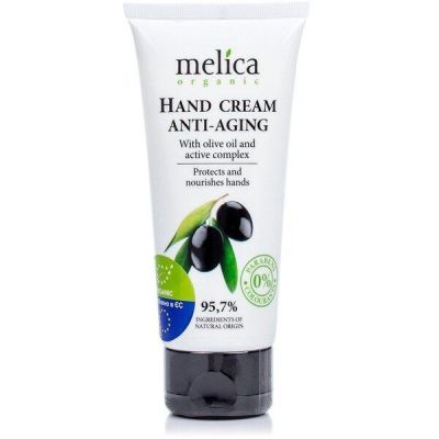 Омолаживающий крем для рук Melica Organic с оливковым маслом и активными компонентами, 100 мл