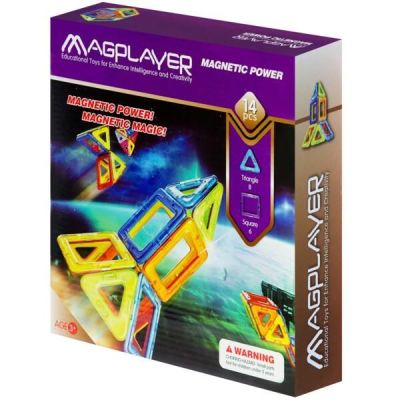 Конструктор Magplayer магнитный набор 14 эл. MPB-14