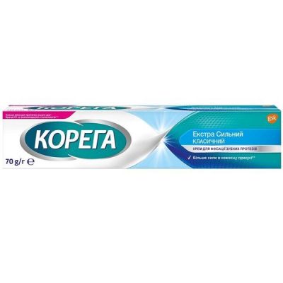 Крем для фиксации зубных протезов Corega Экстра сильный 70г