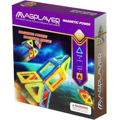 Конструктор Magplayer магнитный набор 20 эл. MPA-20