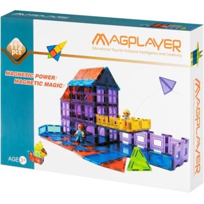 Конструктор Magplayer магнитные плитки 112 ел. (MPL-112)