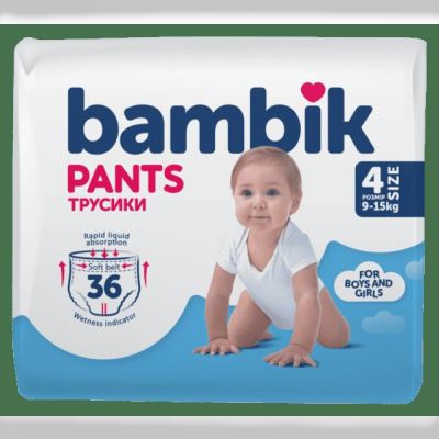 Подгузники-трусики детские Bambik 4 9-15кг 36шт