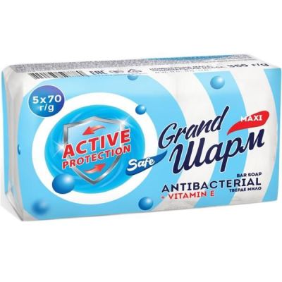 Мыло туалетное Grand Шарм Antibacterial+Vitamin E 5*70г