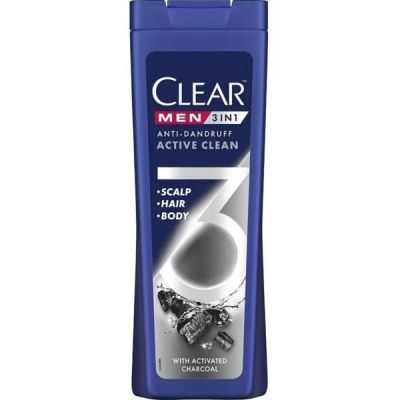 Шампунь 3в1 Clear Men Очистка с активированным углем 360мл