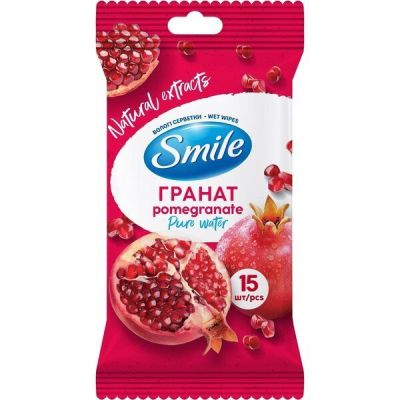 Салфетки влажные Smile Daily Гранат 15шт