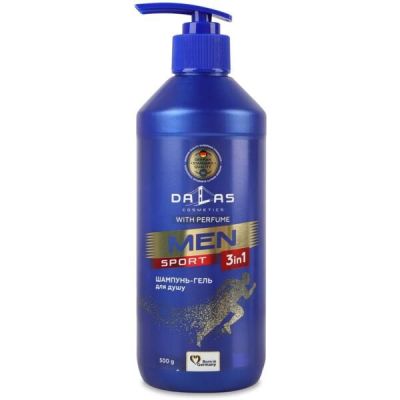 Гель для душа-шампунь Dalas 3в1 Sport 500г