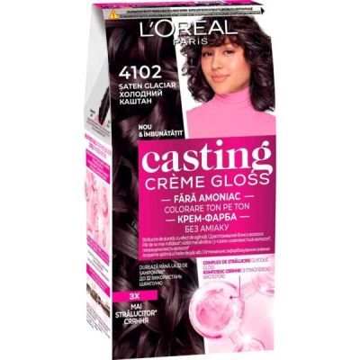 Крем-краска для волос без аммиака L'Oreal Paris Casting Creme Gloss 4102 Холодный каштан