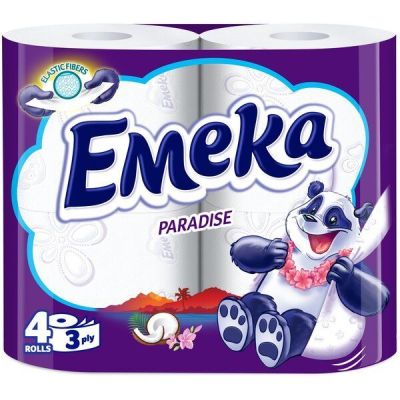 Туалетная бумага Emeka Paradise трехслойная 4шт