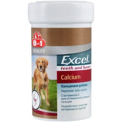 Кальций 8in1 Excel Calcium для собак таблетки 155 шт