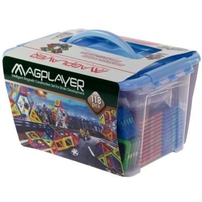 Конструктор Magplayer магнитный набор 118 эл. MPT-118