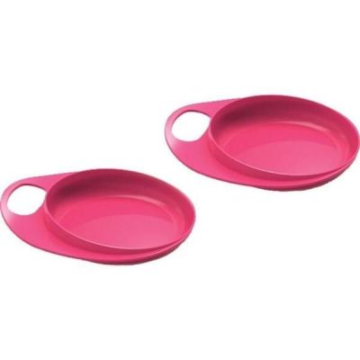 Тарелка для кормления Nuvita Easy Eating мелкая 2шт. Розовая (NV8451Pink)
