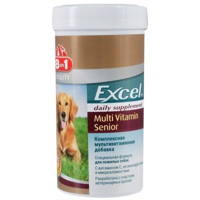 Мультивитаминный комплекс 8in1 Excel Multi Vit-Senior для пожилых собак таблетки 70 шт