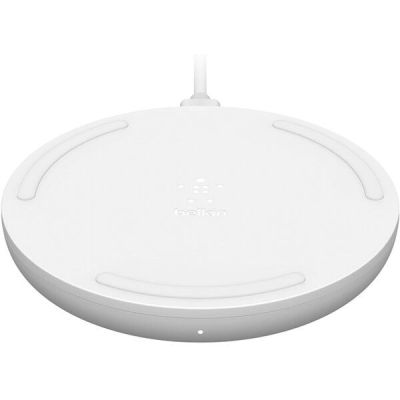 Беспроводное зарядное устройство Belkin Pad Wireless Charging Qi, 10W, no PSU, white