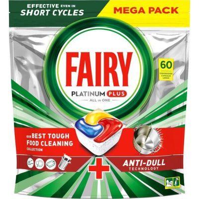 Капсулы для посудомоечных машин Fairy Platinum Plus All in1 60шт