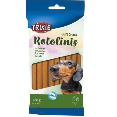 Лакомство для собак Trixie Rotolinis с мясом дом. птицы 120гр (12 шт)