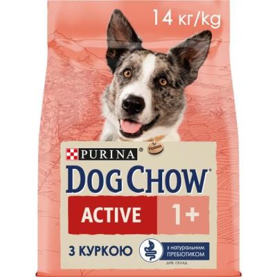 Сухой корм для активных собак Dog Chow Active Adult с курицей, 14 кг