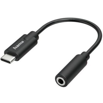 Адаптер Hama USB-C / Stereo Jack 3.5мм Black (00200318)