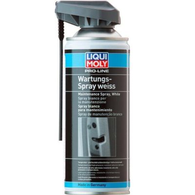 Спрей-смазка Liqui Moly белая отталкивающая грязь Pro-Line Wartungs-Spray Weiss 0,4л (4100420073878)