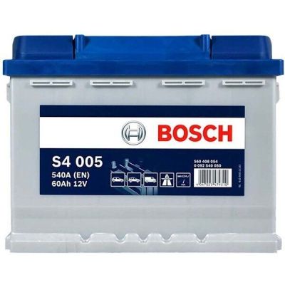 Автомобильный аккумулятор Bosch 60Ah-12v (S4005), R+, EN540 (5237437146) (0092S40050)