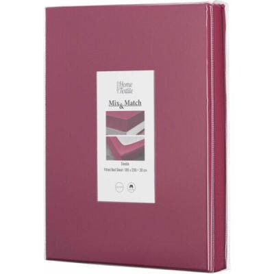 Простынь на резинке Ardesto Mix&Match, 180x200+30см, 100% хлопок, сатин, ягодный (ART1820FSR)